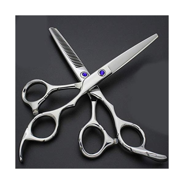 Outils de coupe des cheveux Ensemble de coiffure professionnel de 6 pouces, poignée antidérapante classique Ciseaux de coiffu