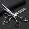 Outils de coupe des cheveux Ensemble professionnel de coiffure de 6 pouces, ciseaux plats et ciseaux à dents en acier inoxyda