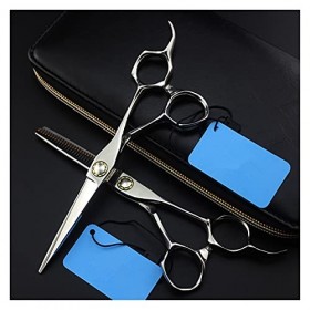 Ciseaux de coiffure à roulement de 6 pouces, ciseaux de maquillage, ciseaux à dents de coiffeur amincissants couleur: ensemb ...