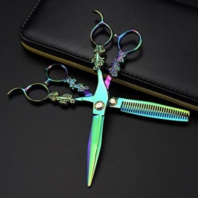 Ciseaux De Coiffeur Ciseaux De Coupe De Cheveux, 6 Pouces Professionnel Japon 440c Roulement Ciseaux Ciseaux De Cheveux Verts