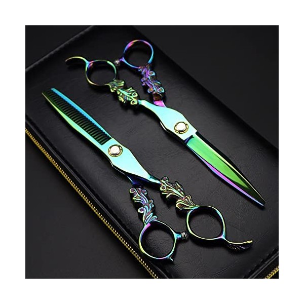 Ciseaux De Coiffeur Ciseaux De Coupe De Cheveux, 6 Pouces Professionnel Japon 440c Roulement Ciseaux Ciseaux De Cheveux Verts