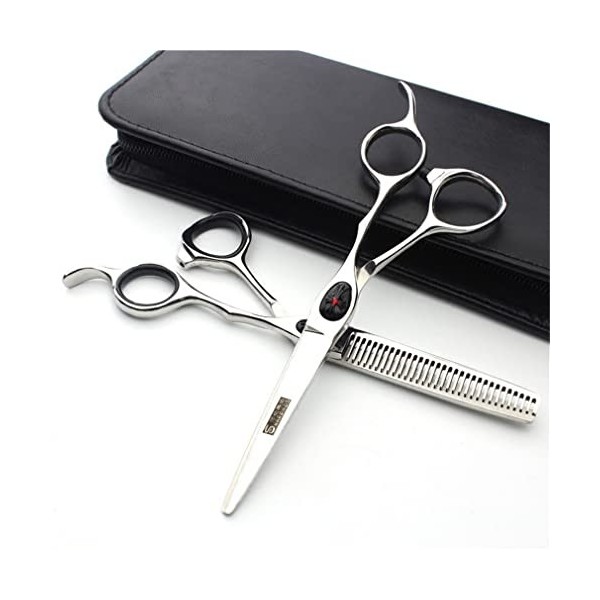 KOAIEZ 6,0 Pouces 440C en Acier Inoxydable Barber Ciseaux De Coiffure, Outils Professionnels De Cisaillement De Coiffure Cis