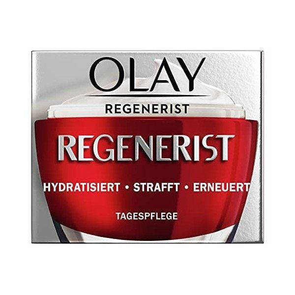 Olay Regenerist Crème de jour pour femme Hydrate intensément et raffermit la peau visible, crème de jour avec peptides amino ...