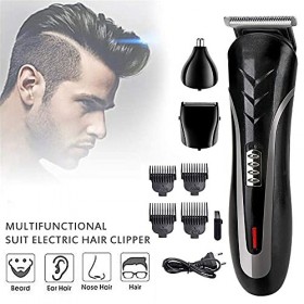 XJZKA Tondeuse à Cheveux Professionnelle pour Hommes Multifonction électrique Rasoir sans Fil Barbe Nez Oreille Tondeuse à Ch