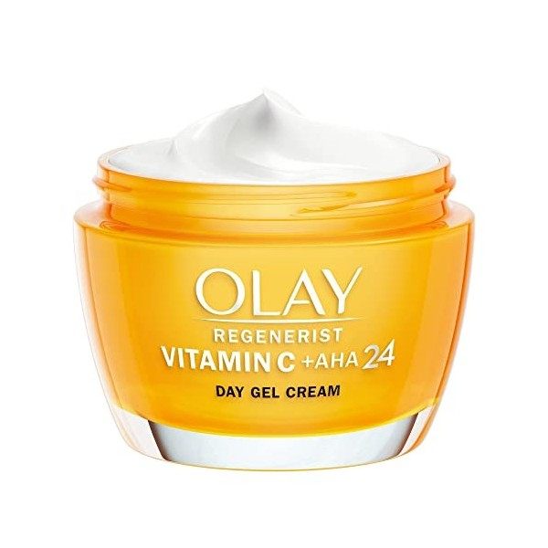 Olay Vitamin C + AHA24 Gel de jour pour le visage avec vitamine C, AHA et niacinamide pour un teint lumineux et uniforme 50 m...