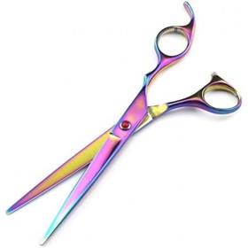 Ciseaux de coiffure professionnels Ciseaux de coiffeur Ciseaux amincissants Ensemble de ciseaux de coiffure 7 pouces Rainbow 