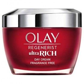 Olay Regenerist Ultra Rich Crema De Día, Textura Rica No Grasa, Con Vitamina B3, Péptidos Y Manteca De Karité Sin Perfume, 50...