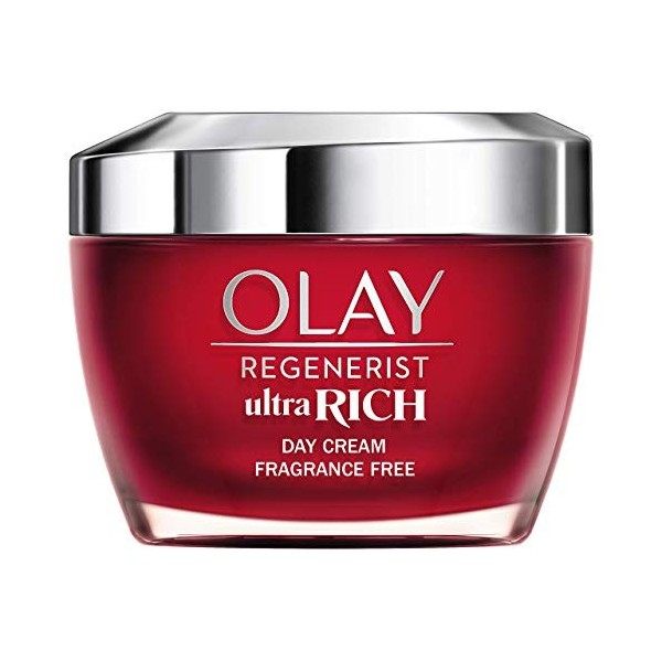 Olay Regenerist Ultra Rich Crema De Día, Textura Rica No Grasa, Con Vitamina B3, Péptidos Y Manteca De Karité Sin Perfume, 50...