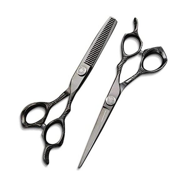 Ciseaux de barbier ciseaux de coiffure professionnels et ciseaux à effiler 15,2 cm en acier inoxydable violet salon de coiffu