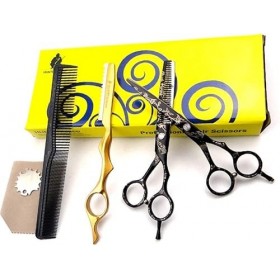 Ciseaux de coiffure professionnels de 5,5 pouces, ensemble de combinaison pour couper et couper les cheveux, pour salon de co...
