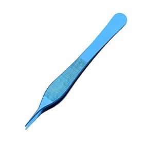 VANGLI Tweezers Ophthalmology beauty tweezers double eyelid cartilage tweezers with teeth and hook tweezers Color : Silver 