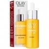 Olay Sérum gel de jour à la vitamine C + AHA24 avec vitamine C, AHA et niacinamide pour un teint lumineux et uniforme, 40 ml ...