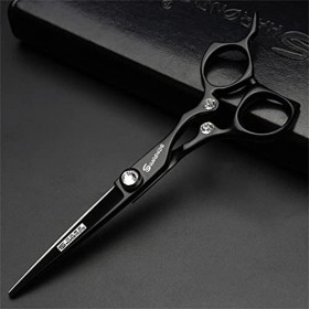KOAIEZ Ensembles De Ciseaux De Coupe De Cheveux De 6,0 Pouces Noirs , Ciseaux De Coupe De Cheveux De Salon Outils De Kit De 