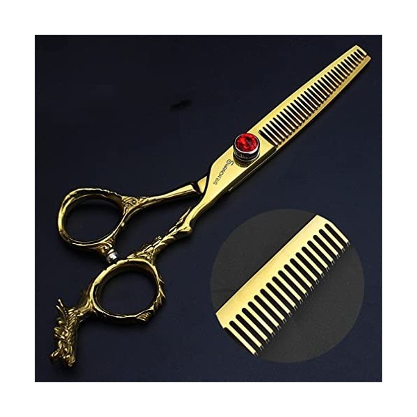 Ensemble De Ciseaux De Coiffure En Acier Inoxydable 4.0 Pouces Gold 440C, Outils De Cisaillement De Coiffeur À Salon Multifon