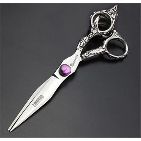 Ciseaux De Coupe De Cheveux Professionnels De 6,0 Pouces Argent , Cisaillements De Coiffure Multifonctionnels 440C En Acier 