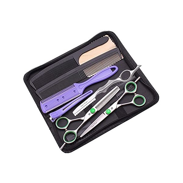 Ciseaux Coiffure Ciseaux Set Couper Coup de cisaille Ensemble de ciseaux Texturing Ciseaux Ciseaux Amincissement Razor Caisse