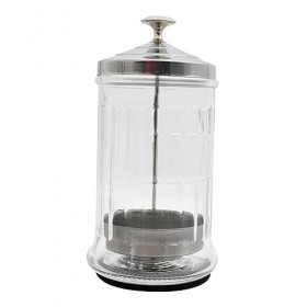 POPETPOP 2 Pièces Pot De Barbier Entretien De Barbier Nettoyage Pot En Verre Pot De Barbier Pot DEntretien De Salon Pot De V