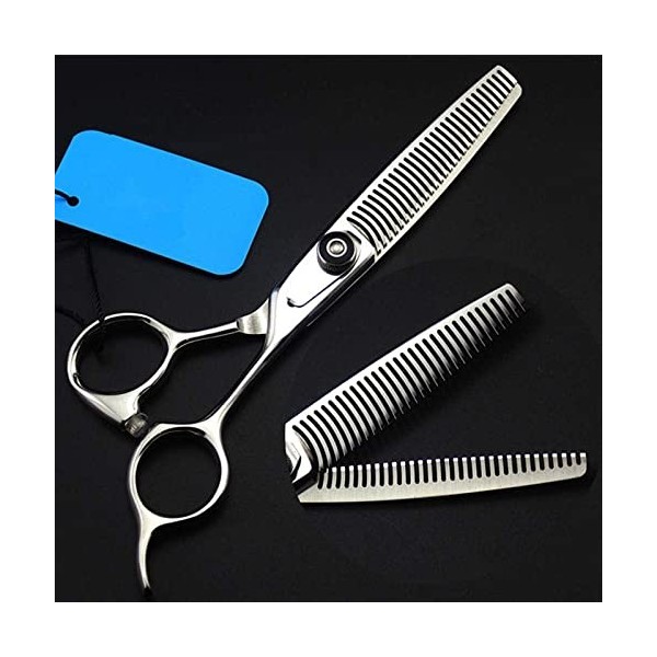 Professionnel 440c 6 ciseaux à cheveux à dents double face incurvé Salon de coiffure ciseaux à effiler ciseaux de coiffure