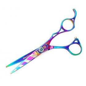 Ciseaux de coiffure professionnels, couleur titane, 14 cm + étui de présentation