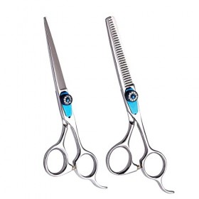 Ciseaux de coupe de cheveux, 6 pouces en acier inoxydable 30 dents amincissants, salon de coiffure professionnel, ensemble de