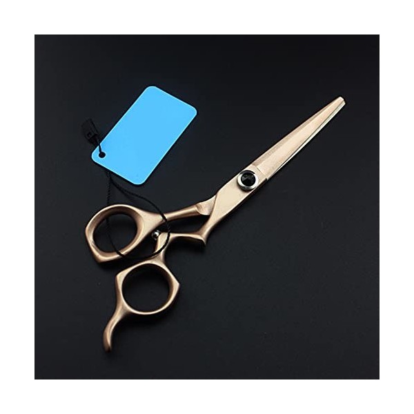 Peinture Coupe de cheveux Ciseaux amincissants Forme de couteau Sharp Professionnel Coiffure Ciseaux Barber Outil Couleur: D