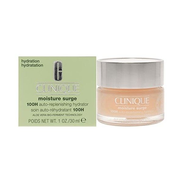 Clinique Moisture Surge Soin Auto-Réhydratant 100H Tous Types de Peau, 30 ml Crème Jour et Nuit