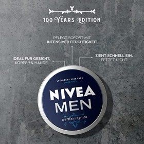 NIVEA MEN Crème 100 ans Retro Edition 75 ml , crème nourrissante pour hydrater intense, soin de la peau pour homme idéal pou ...