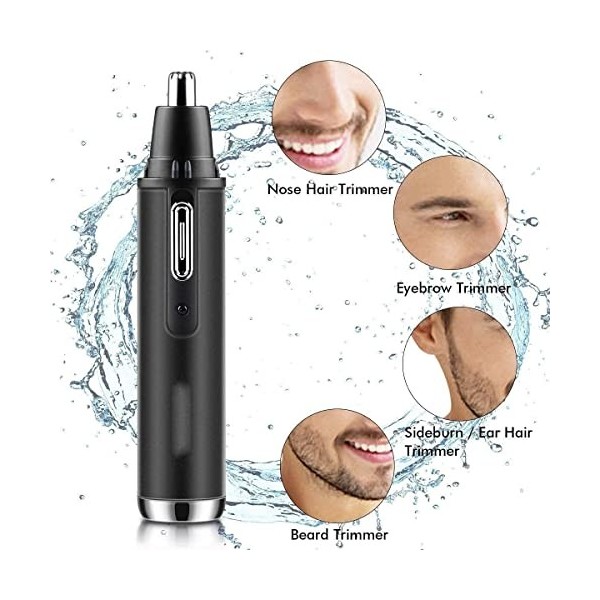 Tondeuse à poils doreilles et de nez for hommes et femmes, tondeuse à poils de nez rechargeable par USB, épilateur électriqu