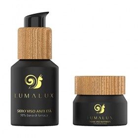 Lumalux COMBOPACK soins pour le visage - serum acide hyaluronique 98% de bave d’escargot 50ml et crème bave descargot à 75% ...