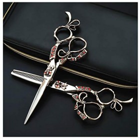 Kits de ciseaux de coupe de cheveux, outil de coupe de cheveux professionnel de 6 pouces, ensemble de ciseaux amincissants po