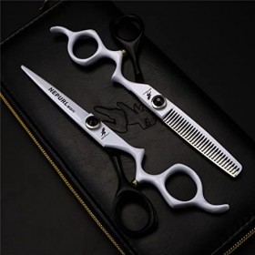 KOAIEZ 6,0 Pouces en Acier Inoxydable Blancs De Cisaillement De Coiffure Multifonctionnelle, Ensembles De Ciseaux De Coiffure