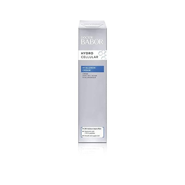 DOCTOR BABOR HYDRO CELLULAR Hyaluron Cream, soin hydratant 24h pour peaux déshydratées avec ridules de sécheresse, 50 ml