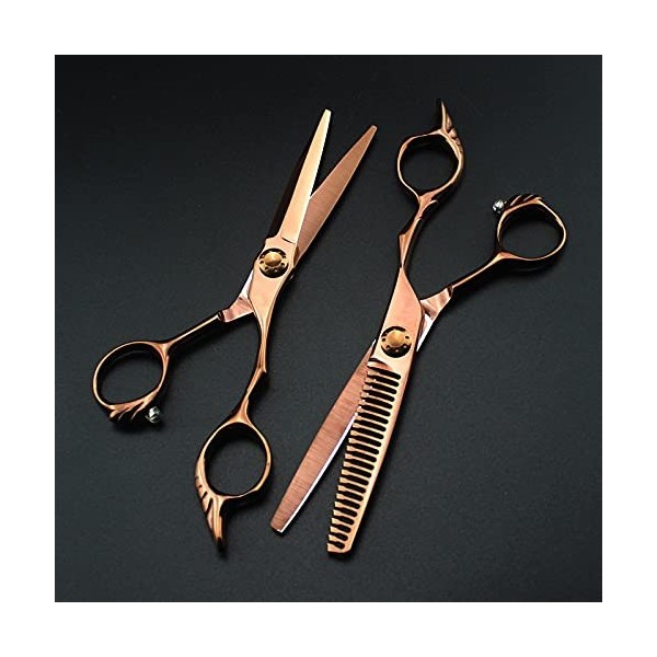 Kit de ciseaux de coupe de cheveux professionnels japonais 440c 6 en bronze, ciseaux de coupe de cheveux, ciseaux de coiffeur