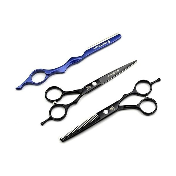 Générique Ciseaux De Coiffure Combinaison Ensemble Super Sharp Professionnel Ciseaux De Coiffeur Outil Salon Mince Kit 6,0 Po