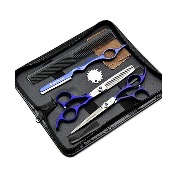 Ciseaux De Coiffure Combinaison Ensemble Super Sharp Professionnel Ciseaux De Coiffeur Outil Salon Mince Kit 6,0 Pouces Parfa