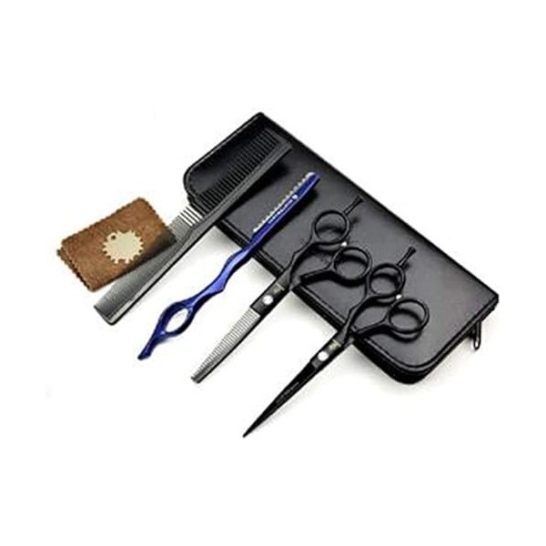 Ciseaux De Coiffure Combinaison Ensemble Super Sharp Professionnel Ciseaux De Coiffeur Outil Salon Mince Kit 5,5 Pouces Parfa