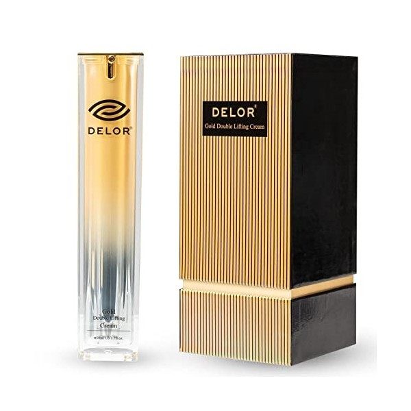 Delor Gold Double Lifting Creme 50 ml - Soin du visage contre les rides - Crème anti-âge pour tous types de peau - Effet tens...