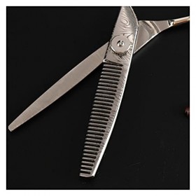 Ciseaux de coiffure à motifs, cheveux professionnels à bord de rasoir, cisailles plates, cisailles texturisantes pour salon ...