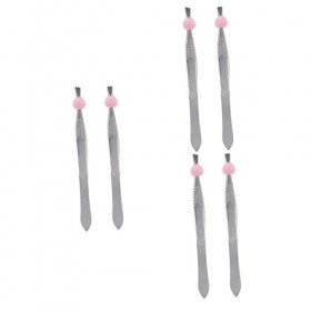 Pincettes dextension de cils de beauté, 6 pièces pinces à épiler en acier inoxydable outils de maquillage pinces professionn