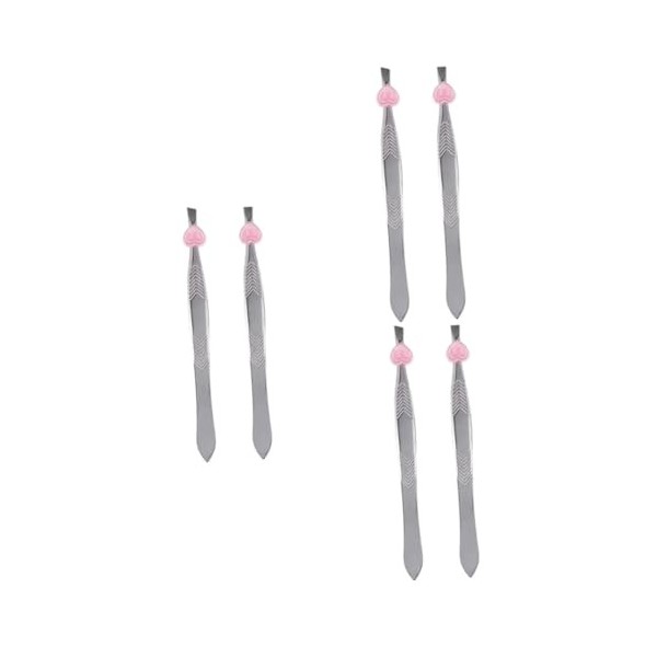 Pincettes dextension de cils de beauté, 6 pièces pinces à épiler en acier inoxydable outils de maquillage pinces professionn