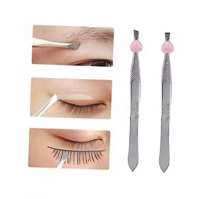Pincettes dextension de cils de beauté, 6 pièces pinces à épiler en acier inoxydable outils de maquillage pinces professionn ...