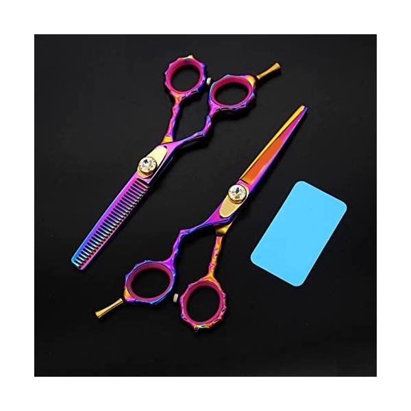 Ciseaux de coupe de cheveux, 5,5 pouces main gauche ciseaux de cheveux professionnels ciseaux de barbier outils de coiffure c