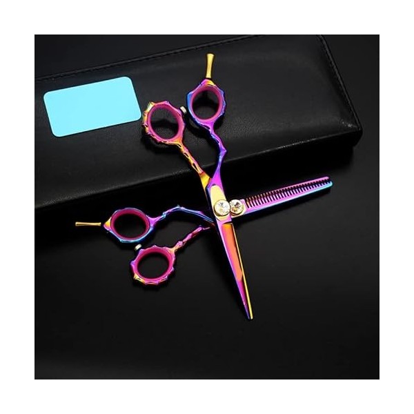 Ciseaux de coupe de cheveux, 5,5 pouces main gauche ciseaux de cheveux professionnels ciseaux de barbier outils de coiffure c