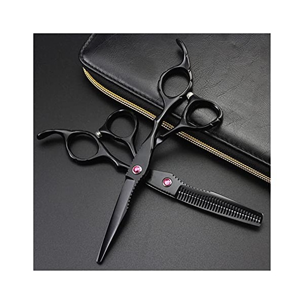 Ciseaux de coupe de cheveux de coiffure professionnels Set Salon Professional Modeling Ciseaux de coupe de cheveux en acier i