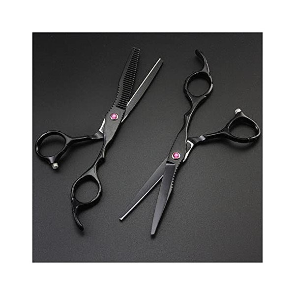 Ciseaux de coupe de cheveux de coiffure professionnels Set Salon Professional Modeling Ciseaux de coupe de cheveux en acier i