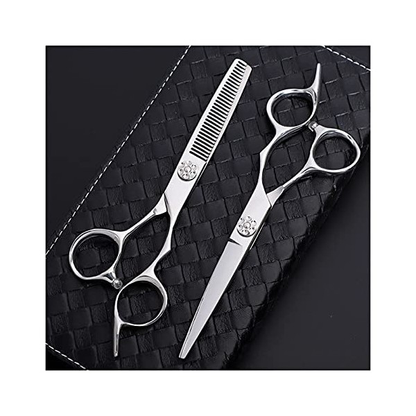 Ciseaux de coiffure personnalisés de 6,0 pouces, ciseaux plats, ciseaux à dents, ciseaux à frange taille : ciseaux plats 
