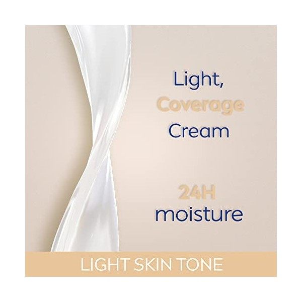 NIVEA Crème de jour hydratante teintée en paquet de 4 4 x 50 ml , hydratant teinté enrichi en vitamine E avec FPS 15, essent ...