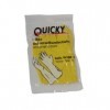 Quicky Lot de 144 gants universels en latex avec intérieur doublé de coton fin floqué Jaune Taille S