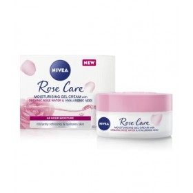 NIVEA Soft Rose Crème de jour 24 h 50 ml , soin du visage à leau de rose et à lhyaluron, crème légère pour le visage pour Cr...