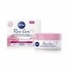 NIVEA Soft Rose Crème de jour 24 h 50 ml , soin du visage à leau de rose et à lhyaluron, crème légère pour le visage pour Cr...